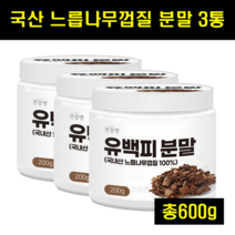 유근피가루 유근피분말 느릅나무껍질 분말 가루 200g 3통, 3개