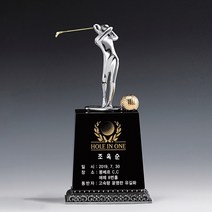 T050 _ 홀인원 싱글 알바트로스 골프 트로피 기념패 상패 싸이클버디 사이클버디 이븐파 이븐 언더파 언더 라베 크리스탈 주석 청동 크리스탈컵, 크롬도금 골퍼