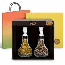 (신세계본점) 쌍계명차 크리스탈2입 꽃차 선물세트(금잔화+매화차)