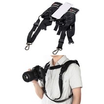 DSLR 카메라 더블 슬링 스트랩 조끼 사진 숄더 벨트, 단품, 본상품, 1개