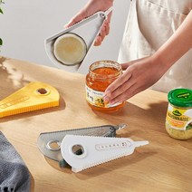 끈적이는 잼병 오프너 소스병 따개 병따개 멀티오프너, 1개, 만능 병따개 화이트