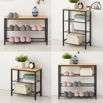 예다움 다용도 원목 미니 수납 선반 선반장 나무선반, 2.카디프 선반 3단 800_블랙 (A0069)