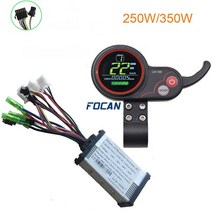 컨트롤러 스로틀 겸용 전동 경량 36V 48V 60V 350W 18A 전기 스쿠터 컨트롤러 LH-100 LCD 디스플레이, 250W 36V 48V SM, 02 250W 36V 48V SM, 한개옵션1