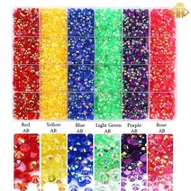 34mm 젤리 컬러 반짝이 수지 라인 석 접착제에 크리스탈 네일 보석 의류 장식 다이아몬드 액세서리, 없음, 19200 set 9+3mm