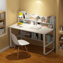 아이방 책상 데스크탑 스터디테이블 원룸 다용도 수납, 책장으로업그레이드120cm블랙월넛블랙선반