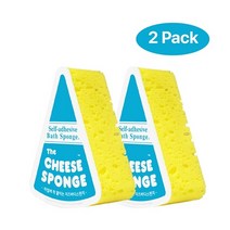 타일에 붙는 치즈 바디 스펀지 샤워타올 샤워볼 어린이 아기 샤워 스폰지 2개세트, 1개