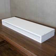 큐브프레임 DIY 주문제작 듀얼 공간박스형 맞춤 컴퓨터 모니터받침대, 밀키화이트(두께 18mm)