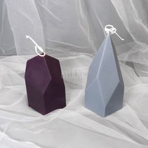 광물 보석 다각 캔들몰드 필라PC몰드 대 소 오브제 캔들 양초 만들기 DIY