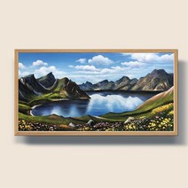 백두산 천지그림 돈들어오는그림 물그림 풍수그림20호, 1개