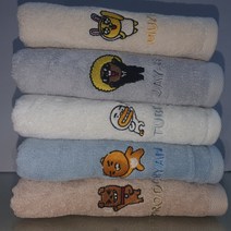 카카오프렌즈 러닝 세면타올 5매세트 140g 카카오수건*컬러변경* 캐릭터타월/라이언 어피치 선물세트 랜덤