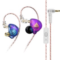 AK6 PLUS 이어 버드 유선 2Pin Bass Cellphone Earphone 휴대용 핸즈프리 피트니스 스포츠 헤드셋 블랙 (마이크 포함), 마이크와 함께하는 다채로운