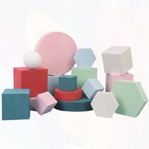 촬영용 전시대 디스플레이 작품 박스 받침대 소품, 투명라이트그린8종세트0x0cm