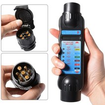 1x 내구성 12V 7Pin 자동차 트럭 트레일러 테스터 플러그 소켓 견인 케이블 배선 회로 라이트 테스트 도구