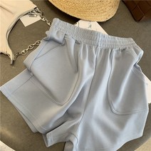 HQINT 2022 New Summer Korean Sports Shorts Female High -waisted Hot Pants Sullic Color 학생 캐주얼 반바지 ZA-243116