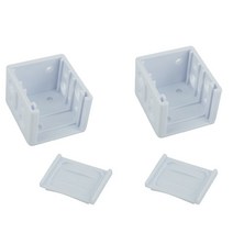 화이트 블라인드 브래킷 로우 프로파일 박스 마운팅 헤드 트랙 엔드 커버 레일 4 개, [01] 4pcs