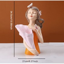 다이소 꽃병 한보름화병 프리츠한센 이케바나 화병 26 가지 현대 소녀 수지 장식품 홈 거실 인형 공예 사무실 데스크탑 꽃꽂이 동상 장식, 16. 16