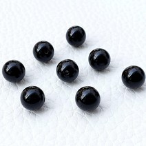 Chengmu 99피스 8mm 형석 비즈 주얼리 용 천연 원석 비즈 구슬 모음 용품 액세서리 팔찌 목걸이용 신축성 있는 코드 및 주얼리 가방과 레드 박스 포함, Black Onyx