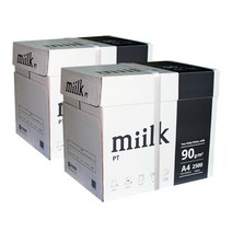 [한국제지 밀크] 한국 밀크PT A4 복사용지(A4용지) 90g 2500매 2BOX, 상세 설명 참조, 상세 설명 참조