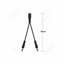 전원분배기 호환 5.5mm 2.1mm DC 전원 분배기 케이블 1 ~ 2/3/4/5/6/8 웨이 5V 12V 24V 어댑터 LED 스트립, 01 type A 15cm_04 10pcs