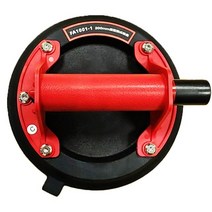 진공발생기 마이티백 핸드 펌프 진공 부압 게이지 테스트 8 인치 흡입 컵 220 kg 운반 용량 헤비 듀티 리프터 흡입 컵 화강암 타일 유리 수동 리프팅, 빨간색