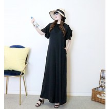 프린세스걸 센스필링 블랙 루즈핏 치마바지 슬리브리스롱점프슈트