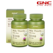 [GNC] 밀크씨슬 위드 아연 (60정) 30일분 x 2개, 단품, 단품