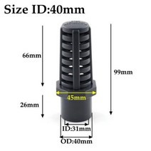농업용 여과기 20 63mm PVC 파이프 침투성 캡 스트레이너 메쉬 커넥터 플라스틱 수족관 워터 펌프 피쉬 탱크 인렛 필터, 3pcs+40mm