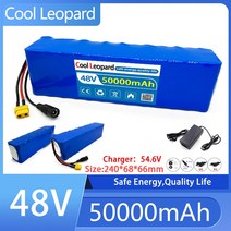 신제품 전기 자전거 스쿠터 13S3P XT60 48V 리튬 이온 배터리 팩 50Ah 50000Mah 1000W 54.6V BMS + 포함, 03 48V50AH