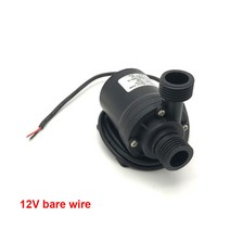 엔진 양수기 소형 수중 펌프 충전식 워터 배수 800lh 5m dc 12v 24v 태양광 브러시리스 모터 물 순환 급수 세척 잠수정, 베어 와이어가 있는 12v