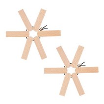 1+1 감성 캠핑 우드 냄비받침대 휴대용 크로스 원목 냄비받침, S 꽃잎 1+1