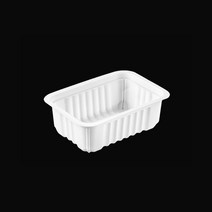 맛을담는용기 실링용기 / 줄단위 소량판매 실링용기 PC-5호 (바비큐 5호) 백색- 200개 반찬포장 국포장 엔터팩 큐담 팩시스 호환 용기, 1개