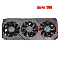 그래픽카드 팬 수리 부품 75mm t128015bu pla08015s12hh 그래픽 냉각 tuf 게임 x3 rx5700 rx5700xt asus tuf 게임 x3 rx 5700, 오른쪽 팬