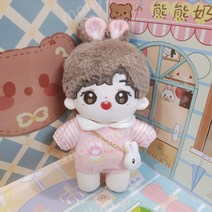 목화 솜 인형 20cm 토끼 돼지 귀 아이돌인형 몸체 몸통 뚱뚱 솜깅이 솜뭉치 인형옷, 20cm (스켈레톤), Zanzan + Rabbit + Bag
