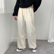 포디룩 [넉넉한통!] 루즈핏 밴딩 골지 와이드팬츠
