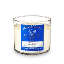 Bath and Body Works 3 Wick Scented Relax Aromatherapy Candle Lavender and Cedarwood 14.5 Ounce with Natural Essential Oils, 본문참고, 본문참고, 본문참고