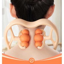 목 롤링 마사지기 수동 허리 다리 종아리 승모근 안마기 지압기, 6구-오렌지