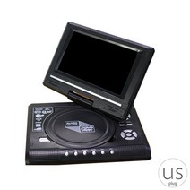 DVD플레이어 에듀플레이어 비디오플레이어 dvd 7.8 인치 책상 디지털 tv cd 게임 270도 회전 화면 원격 제어 극장 시네마 라디오 eu 플러그, 03 EU Plug