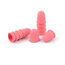 socean 미끄럼 정전기 방지 손가락 고무 골무 10P 핑거 코트 바느질 골무 손가락 고무장갑 보호 장갑 핑거 글로브 논, 핑크