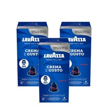 라바짜 크레마 E 구스토 네스프레소 호환 30캡슐 Lavazza Crema E Gusto Nespresso Compatible Coffee, 3팩