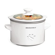 Elite Gourmet 슬로우쿠커 추천 계란 약탕기 1인 멀티 206704, 1.5 Quart_화이트