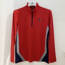 [행복한백화점][그린조이]그린조이 마이프린트 솔리드 반지퍼 긴팔티셔츠 레드 남성 GF19KL63M