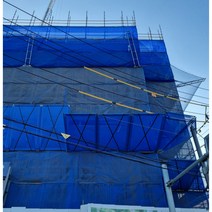 방염 PVC수직망 메쉬망 비계망 멀티망 PVC수직보호망 (1.8M x 10M), 오렌지