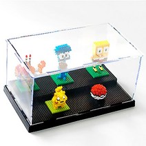 블랙 블록밑판 나노 블럭 가챠 피규어 전시 진열 보관 디스플레이 케이스, 본상품선택, 본상품선택