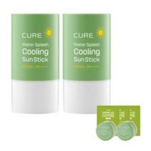 김정문알로에 큐어 쿨링 선스틱 SPF50+ PA++++ 23g x 2p + 체험키트, 2세트