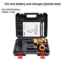 전동드라이버 12v/16.8v/21v 리튬 전기 드릴 스크루 드라이버 해머 미니 충전식 전동 공구, 04 12v Plastic boxed_03 UK
