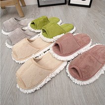 LKEY 청소슬리퍼 모던 탈부착형 걸레슬리퍼 거실 실내화, 모던코코아