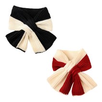 SUPER CREW 2개1세트 니트머플러 매듭목도리 넥워머