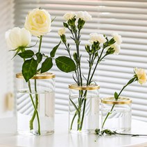 진심 예쁜 꽃꽂이 수경 화병 골드 프리츠 디자인 한센, 3골드덮개화병-원형홀