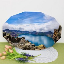 바보사랑 폼아크릴액자58CmX38Cm12각형 구름과맞닿은백두산.꾸밈