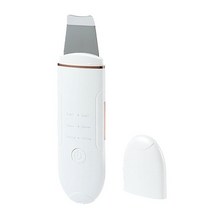 전동클렌져 얼굴 마사지 기구 얼굴 피부 스크러버 초음파 이온 딥 페이셜 클렌징 ​​진동기 마사지 기계 블랙 헤드 제거 주름 모공 청소, 하얀